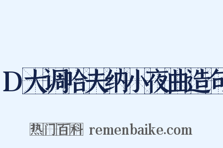 D大调哈夫纳小夜曲造句是什么意思的图片